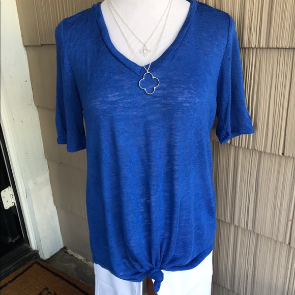 NWT Cherish super soft royal blue vneck tee - Picture 1 of 1